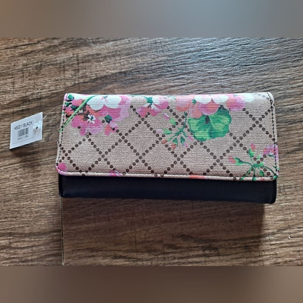 NWT AR New York Floral & Black Wallet